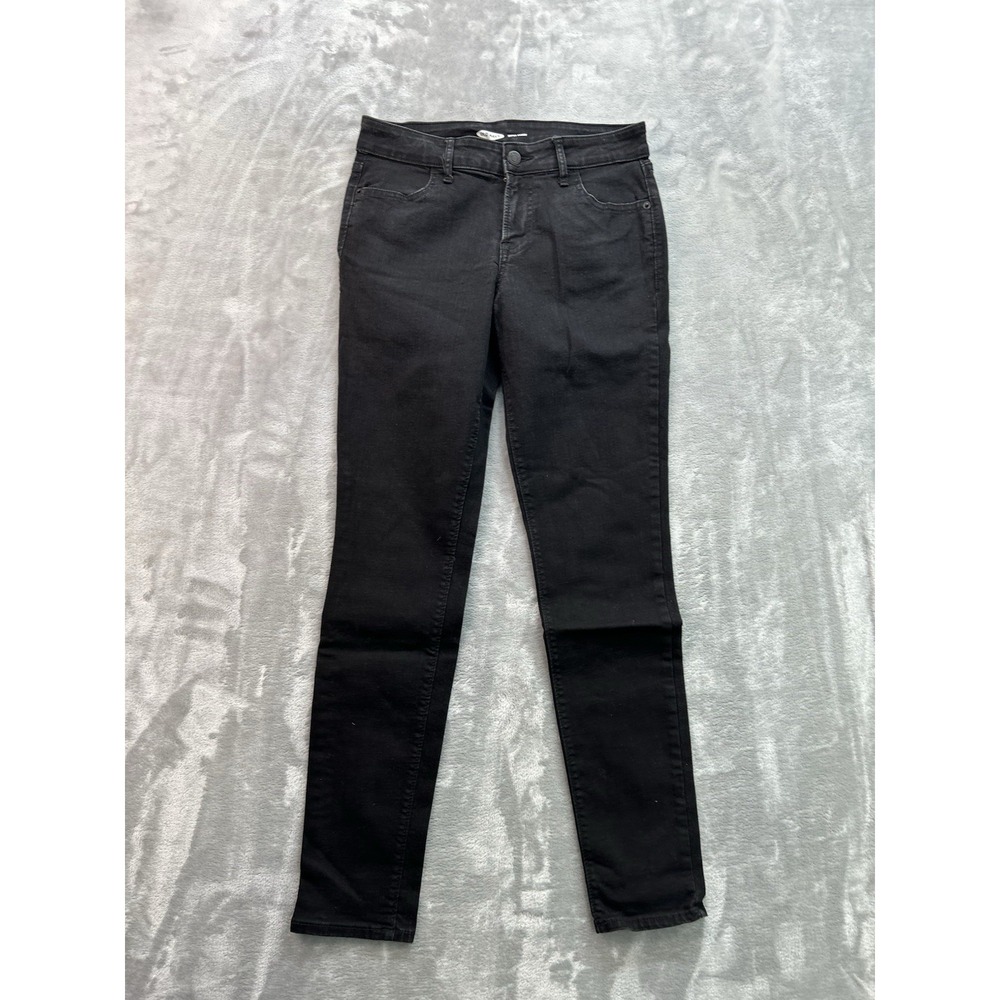 Old Navy Jeans Womens Sz 4 Black Super Skinny Mid Rise Stretch Beach Walking